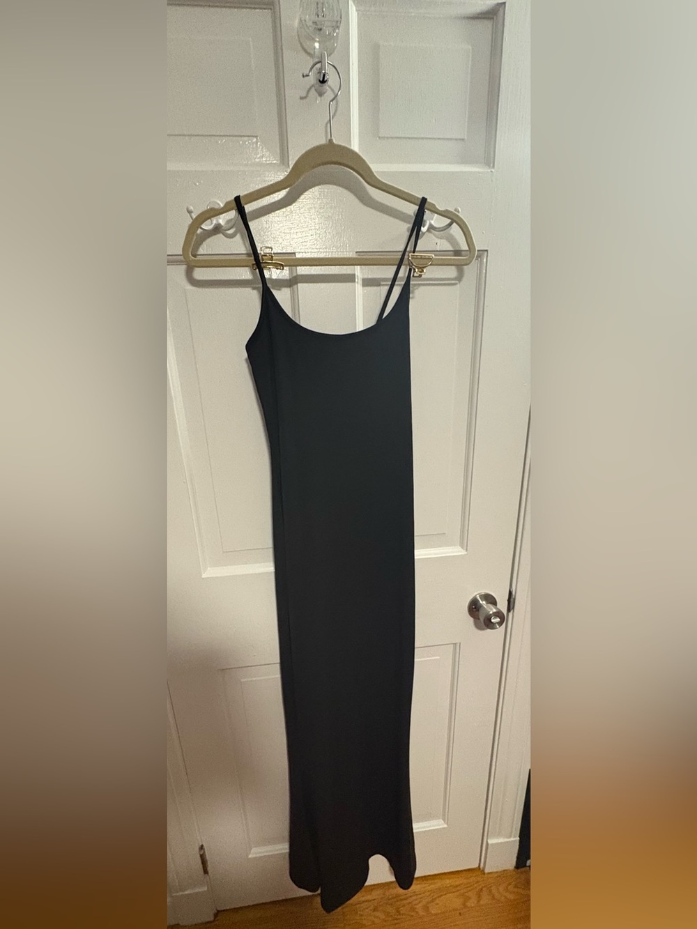 Classic Black Slip Dress with Spaghetti Straps